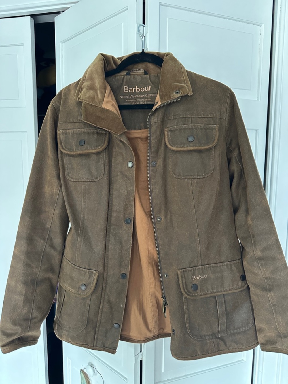 Like New Barbour Brown Button Jacket 10